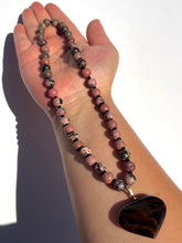 Load image into Gallery viewer, Rhodonite + Chocolate Calcite Handmade Necklace
