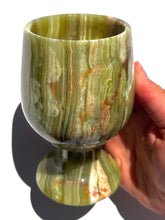 Load image into Gallery viewer, Green Onyx Wine Glass NEW!
