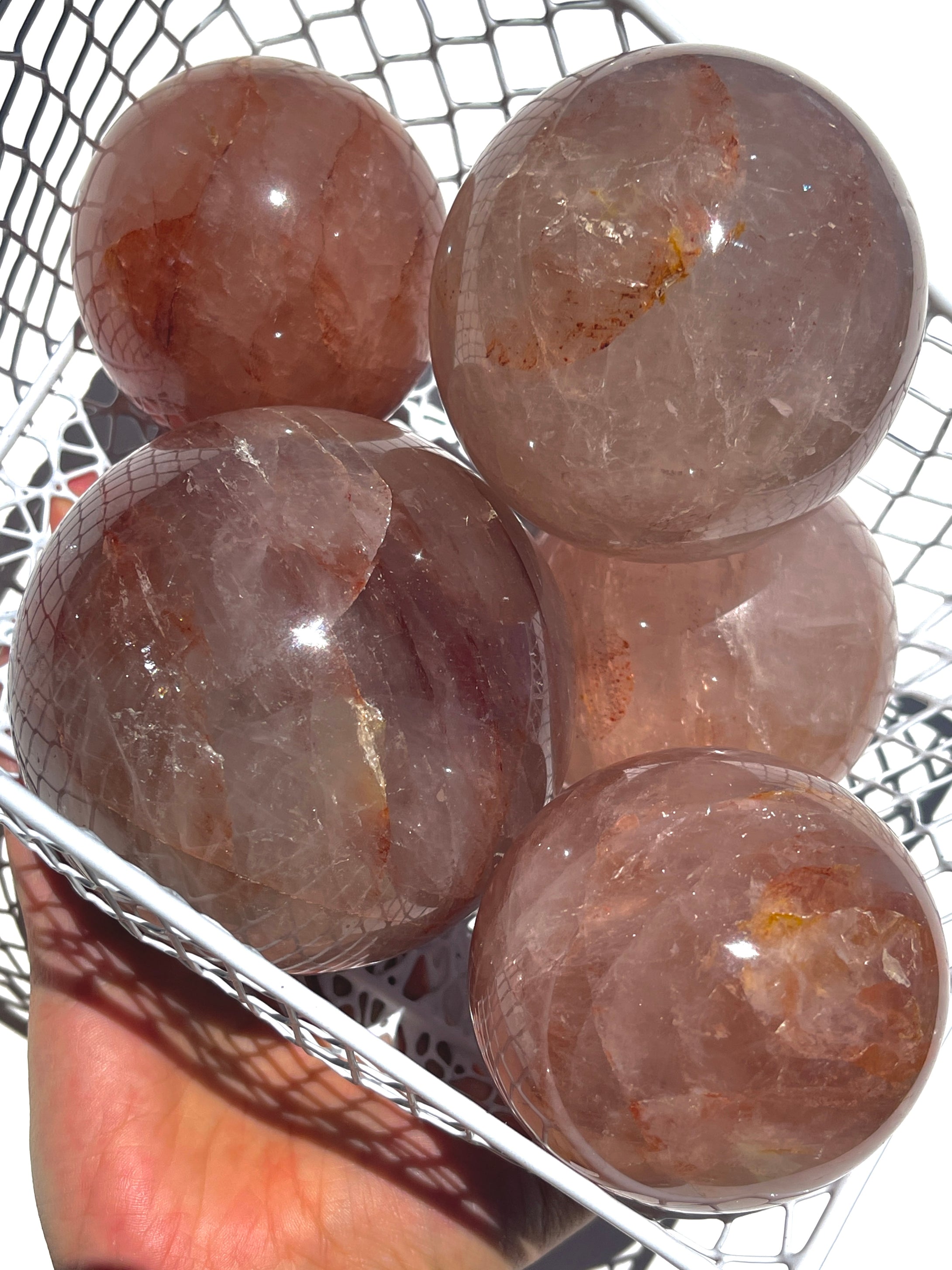 Large Rainbowy Fire Quartz Spheres, Choose Your Own NEW!