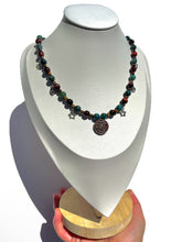 Load image into Gallery viewer, Handmade Moss Agate + Red Tigers Eye Spiral Necklace NEW!
