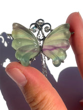 Load image into Gallery viewer, Fluorite Butterfly Necklace NEW!
