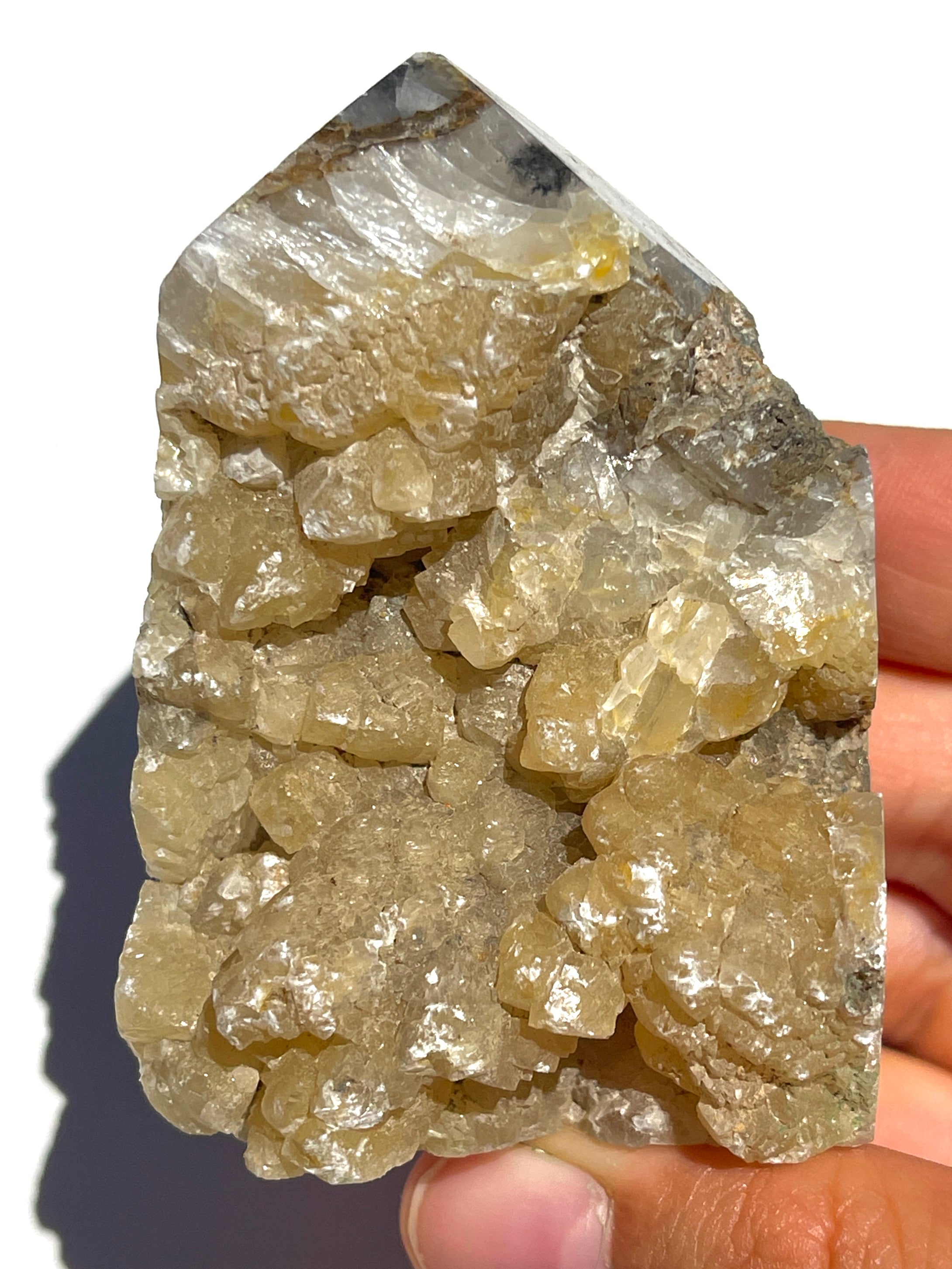 Damaged Golden Druzy Calcite Tower NEW!