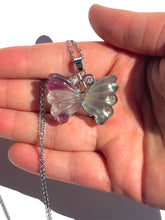 Load image into Gallery viewer, Fluorite Butterfly Necklace NEW!
