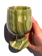 Load image into Gallery viewer, Green Onyx Wine Glass NEW!
