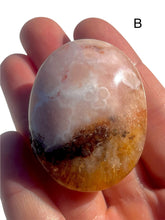 Load image into Gallery viewer, Pink Carnelian + Flower Agate Palmstones, Choose Your Own NEW!
