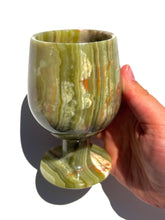 Load image into Gallery viewer, Green Onyx Wine Glass NEW!
