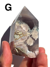 Load image into Gallery viewer, Black or Blue Flower Agate Towers, Choose Your Own NEW!

