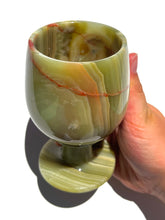 Load image into Gallery viewer, Green Onyx Wine Glass NEW!
