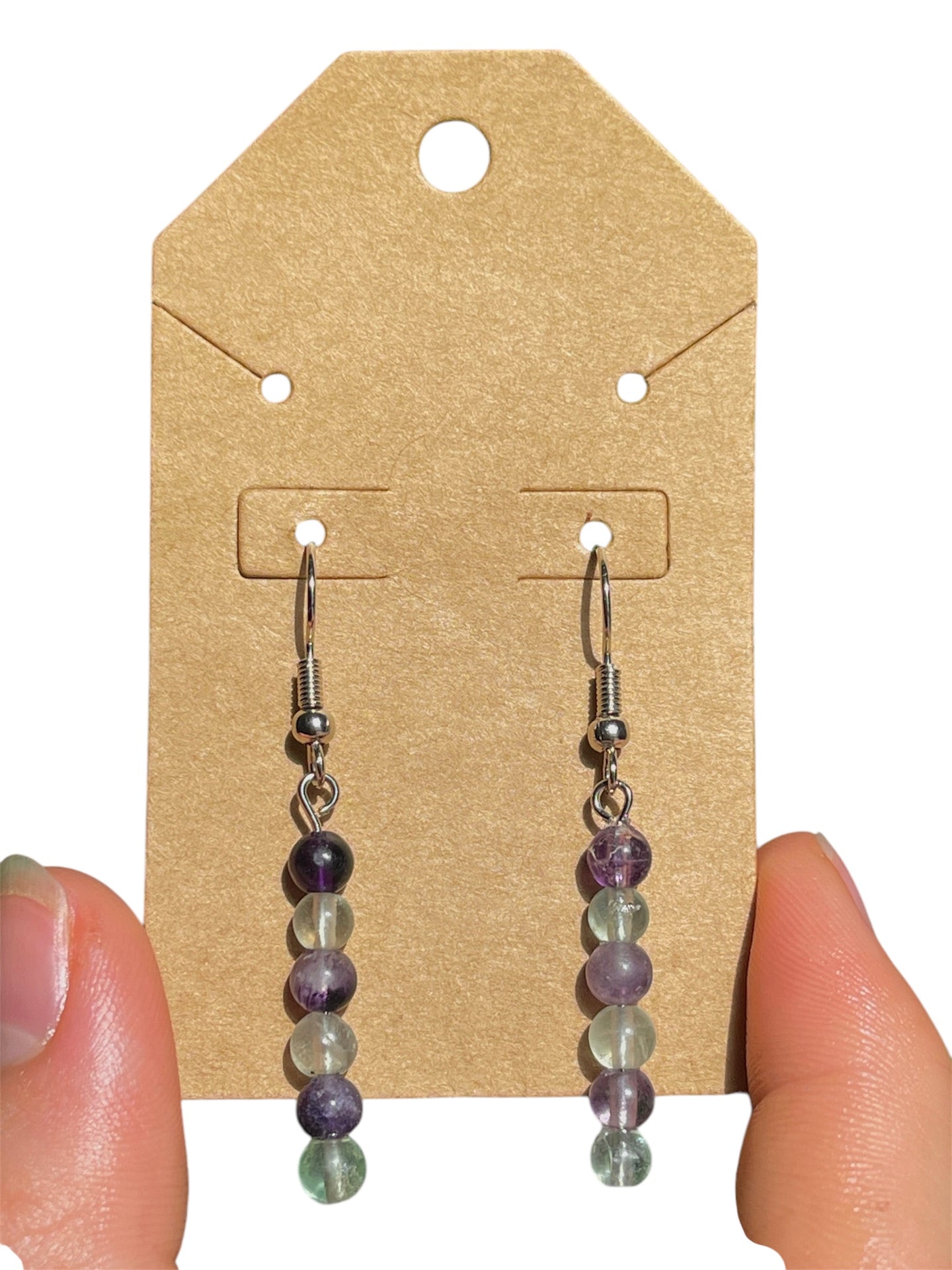 Beaded Fluorite Earrings