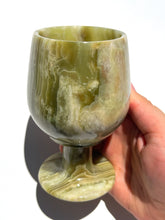 Load image into Gallery viewer, Green Onyx Wine Glass NEW!
