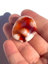 Load image into Gallery viewer, Carnelian Flower Agate Mini Palmstone
