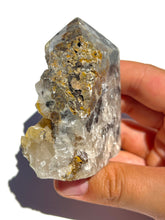 Load image into Gallery viewer, Damaged Golden Druzy Calcite Tower NEW!
