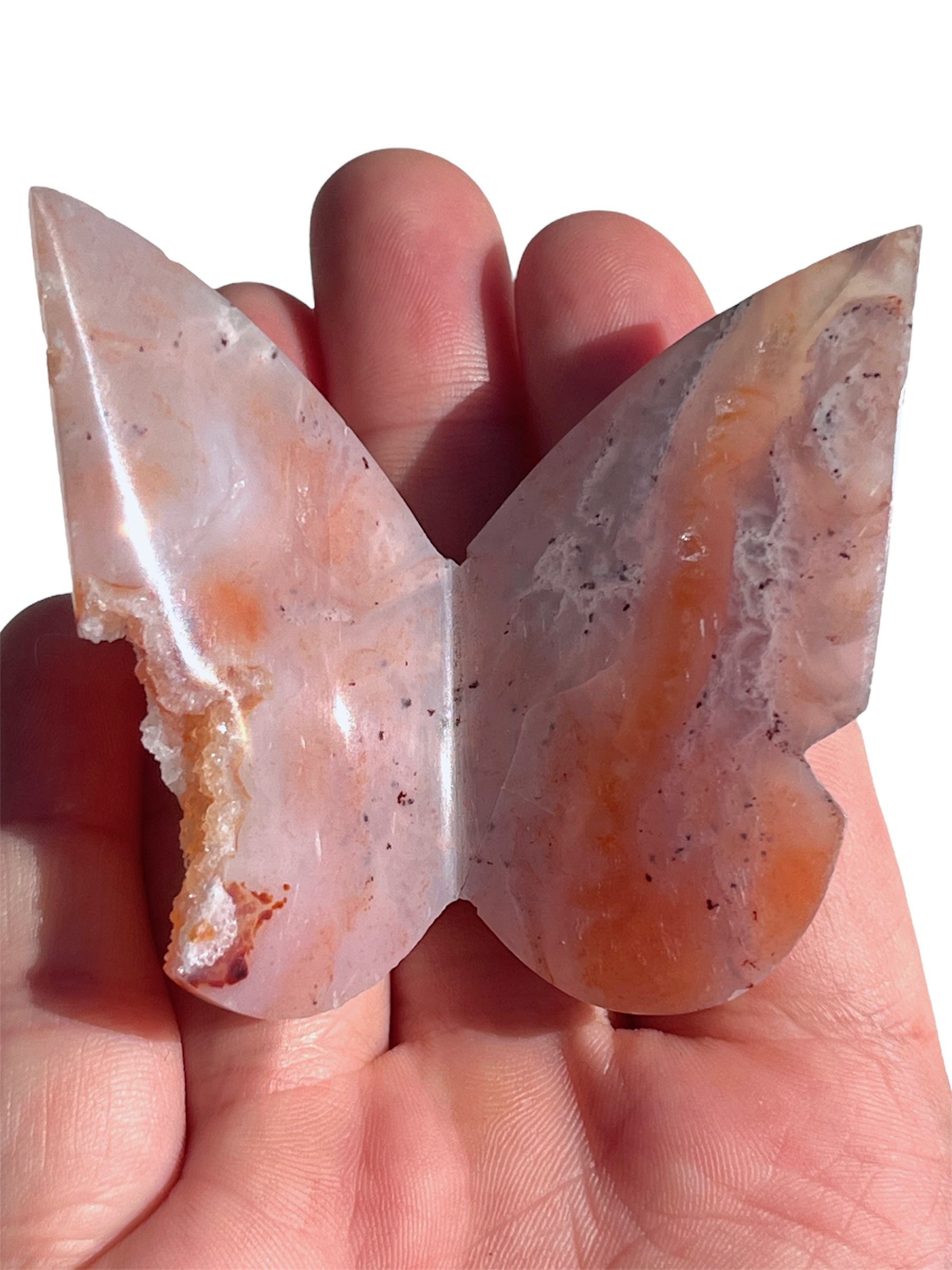 Pink Carnelian 3D Butterflies, Choose Your Own NEW!