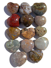 Load image into Gallery viewer, Mini Ocean Jasper Hearts

