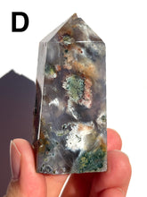 Load image into Gallery viewer, Black or Blue Flower Agate Towers, Choose Your Own NEW!
