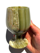 Load image into Gallery viewer, Green Onyx Wine Glass NEW!
