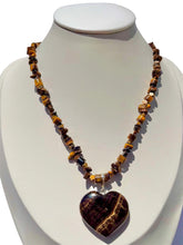 Load image into Gallery viewer, Tigers Eye + Chocolate Calcite Handmade Necklace NEW!

