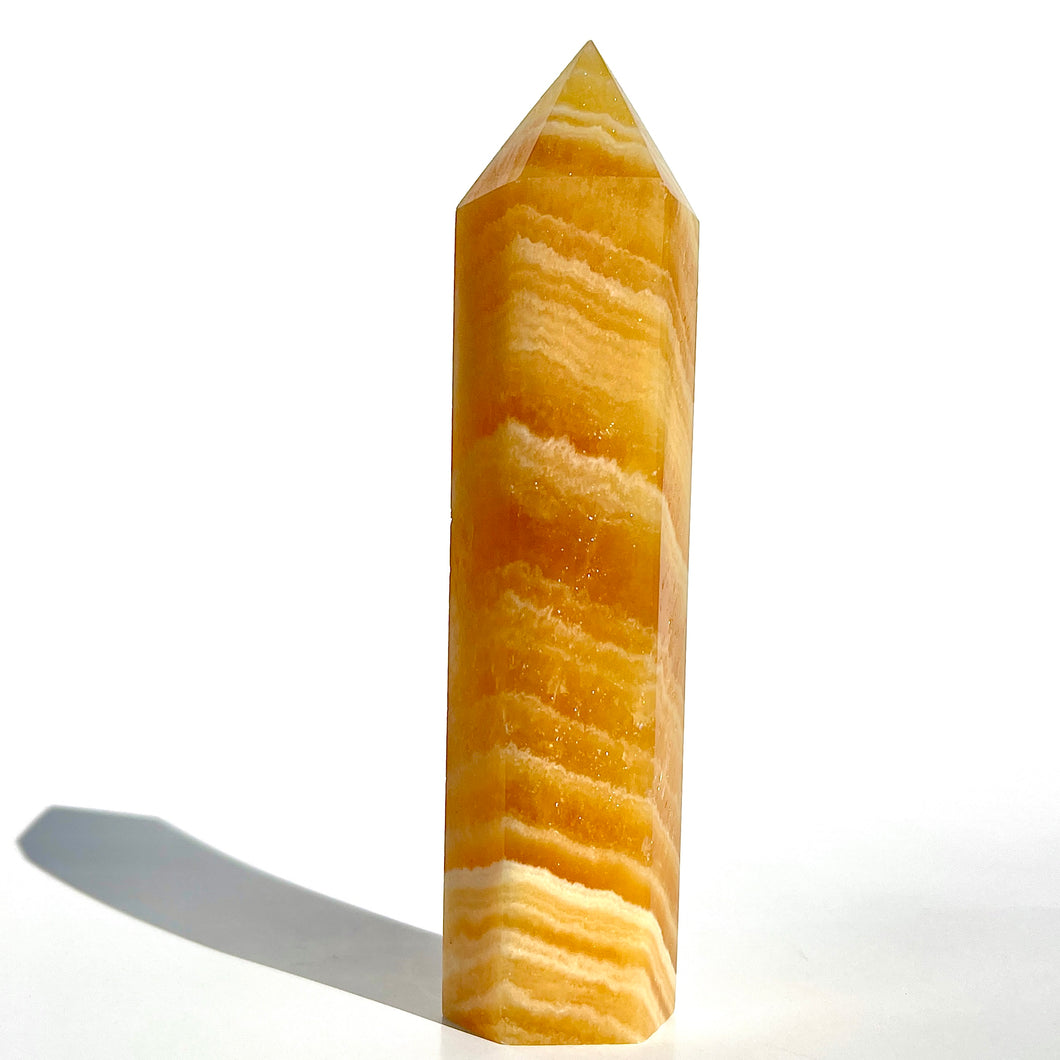 ⊹ Banded Orange Calcite Tower ⊹ Choose Your Own ⊹ NEW!