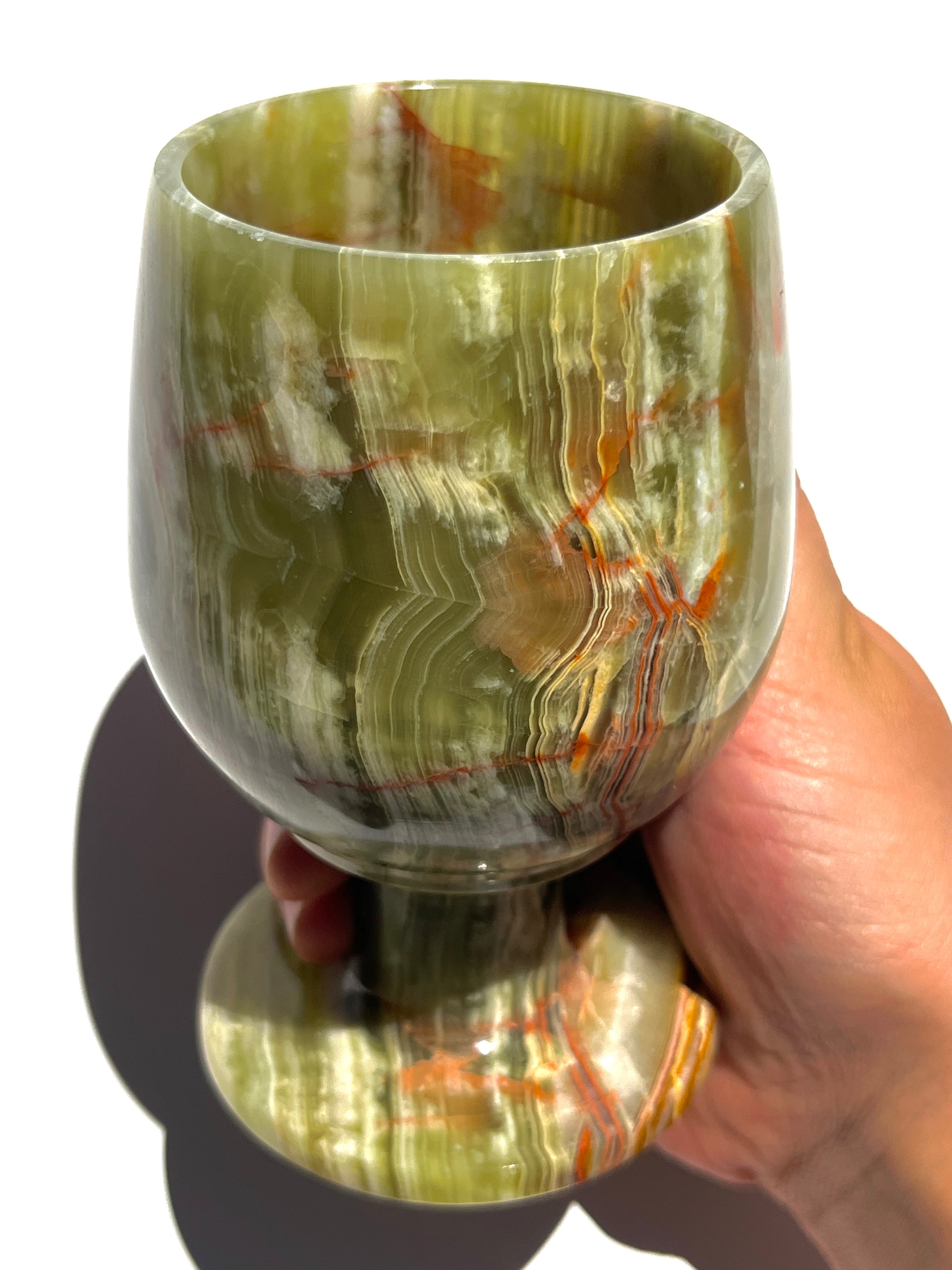 Green Onyx Wine Glass NEW!