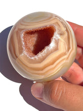 Load image into Gallery viewer, Pink Carnelian Druzy Sphere NEW!
