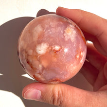 Load image into Gallery viewer, ⊹ Rare Bubble Gum Pink Carnelian + Flower Agate Sphere ⊹ Choose Your Own ⊹ NEW!
