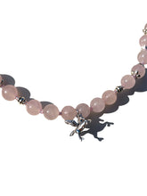 Load image into Gallery viewer, Handmade Rose Quartz + Pegasus Necklace NEW!
