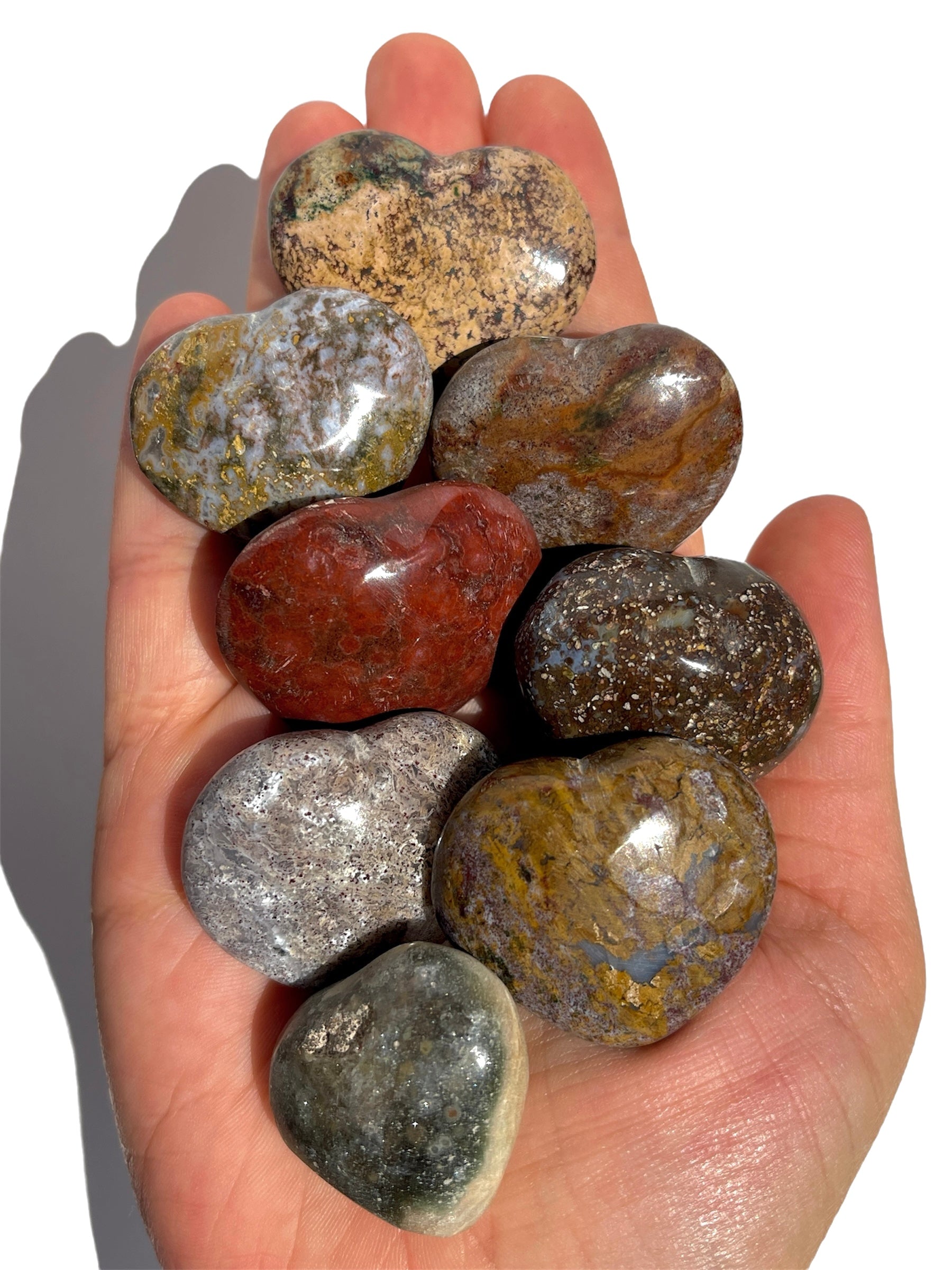 Mini Ocean Jasper Hearts