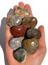 Load image into Gallery viewer, Mini Ocean Jasper Hearts
