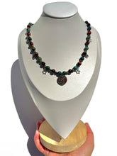 Load image into Gallery viewer, Handmade Moss Agate + Red Tigers Eye Spiral Necklace NEW!
