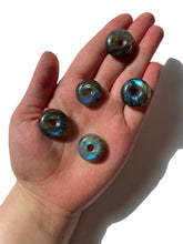 Load image into Gallery viewer, Mini Labradorite Donuts, Choose Your Own
