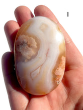 Load image into Gallery viewer, Pink Carnelian + Flower Agate Palmstones, Choose Your Own NEW!
