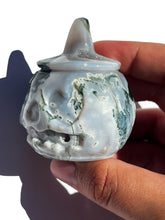 Load image into Gallery viewer, Moss Agate Heart Eyed Jack-O-Lantern  NEW!
