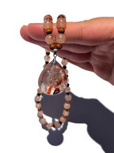 Load image into Gallery viewer, Fire Quartz + Wood Handmade Necklace NEW!

