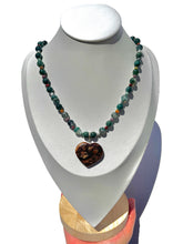 Load image into Gallery viewer, Moss Agate + Chocolate Calcite Handmade Necklace NEW!
