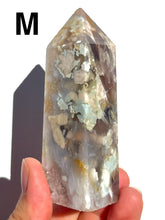 Load image into Gallery viewer, Black or Blue Flower Agate Towers, Choose Your Own NEW!
