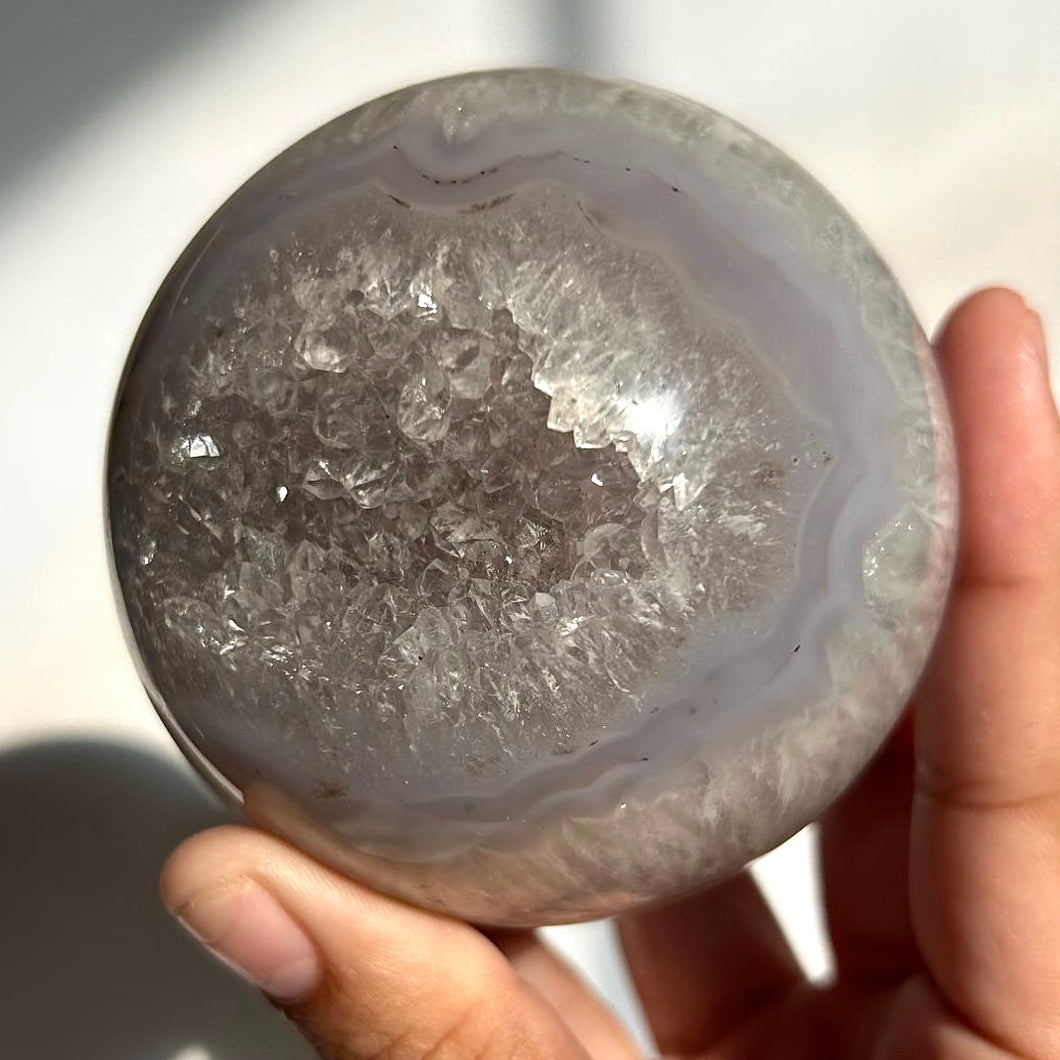 ⊹ Large Druzy Periwinkle Agate Sphere ⊹ Choose Your Own ⊹ NEW!