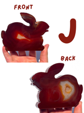 Load image into Gallery viewer, Large Carnelian Druzy Bunnies, Choose Your Own NEW!
