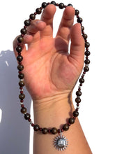 Load image into Gallery viewer, Handmade Bronzite + Sun Necklace NEW!
