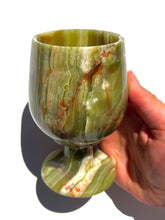 Load image into Gallery viewer, Green Onyx Wine Glass NEW!
