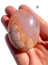 Load image into Gallery viewer, Pink Carnelian + Flower Agate Palmstones, Choose Your Own NEW!
