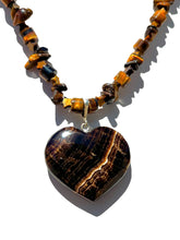 Load image into Gallery viewer, Tigers Eye + Chocolate Calcite Handmade Necklace NEW!
