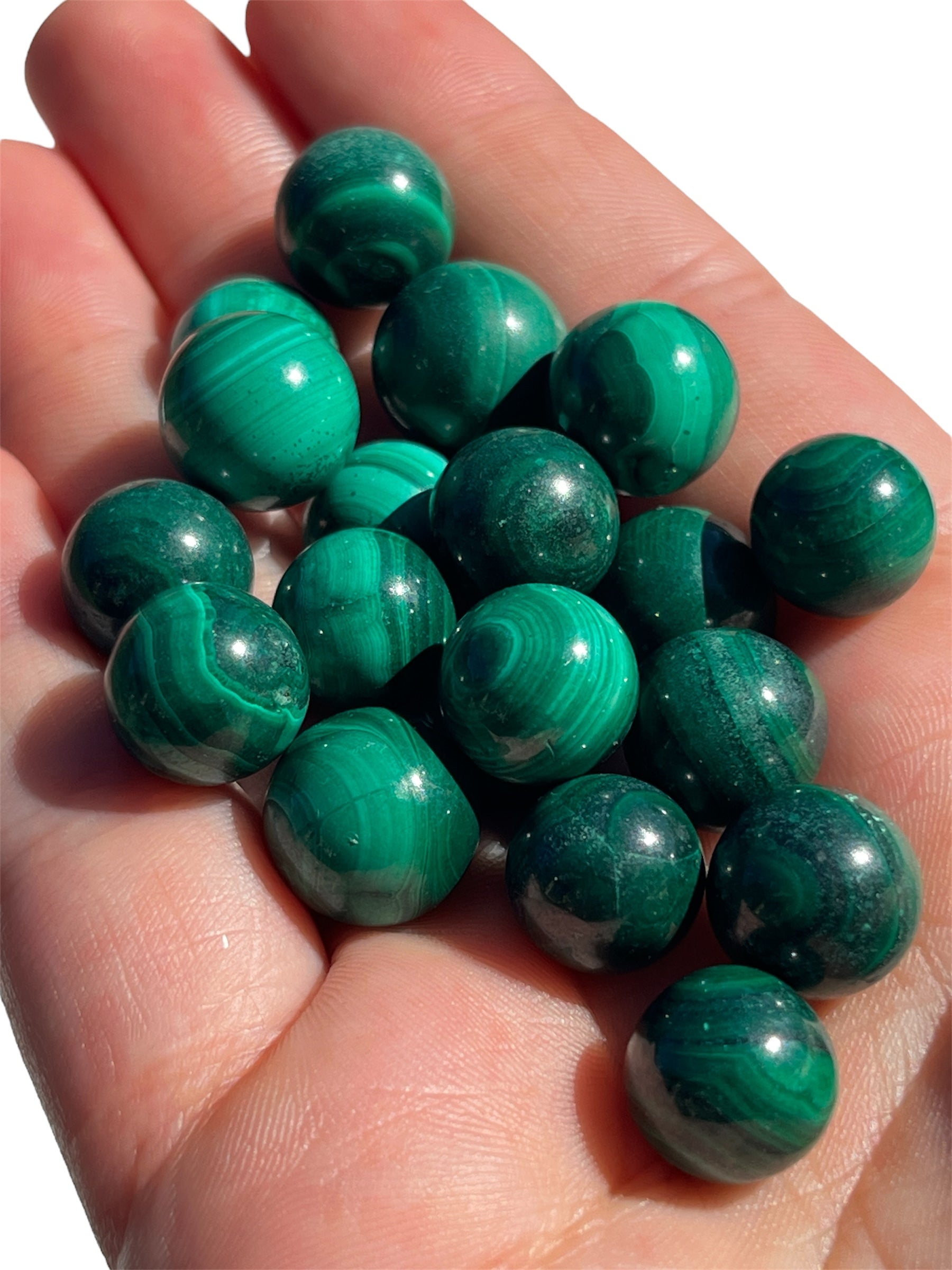 Mini Malachite Spheres NEW!