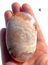 Load image into Gallery viewer, Pink Carnelian + Flower Agate Palmstones, Choose Your Own NEW!
