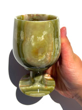 Load image into Gallery viewer, Green Onyx Wine Glass NEW!
