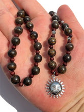 Load image into Gallery viewer, Handmade Bronzite + Sun Necklace NEW!

