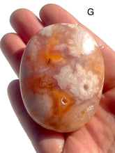 Load image into Gallery viewer, Pink Carnelian + Flower Agate Palmstones, Choose Your Own NEW!
