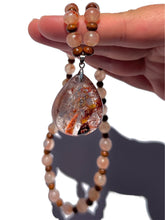 Load image into Gallery viewer, Fire Quartz + Wood Handmade Necklace NEW!
