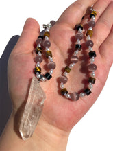 Load image into Gallery viewer, Tigers Eye + Catseye Handmade Necklace
