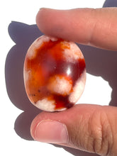 Load image into Gallery viewer, Carnelian Flower Agate Mini Palmstone
