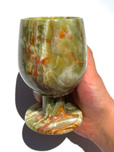 Load image into Gallery viewer, Green Onyx Wine Glass NEW!
